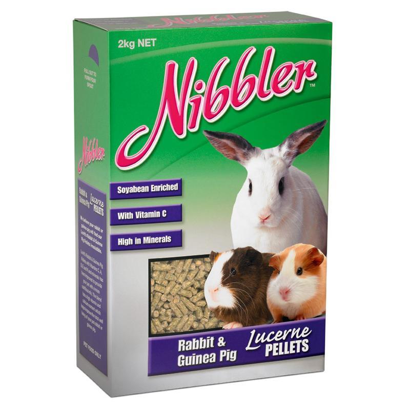 Nibbler Rabbit & Guinea Pig Lucerne Pellets 2kg Pet